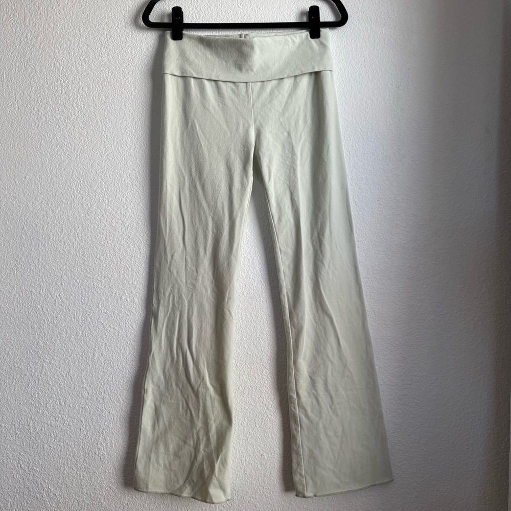 SKIMS Cotton Jersey Foldover Pants – Spearmint (L) NWOT